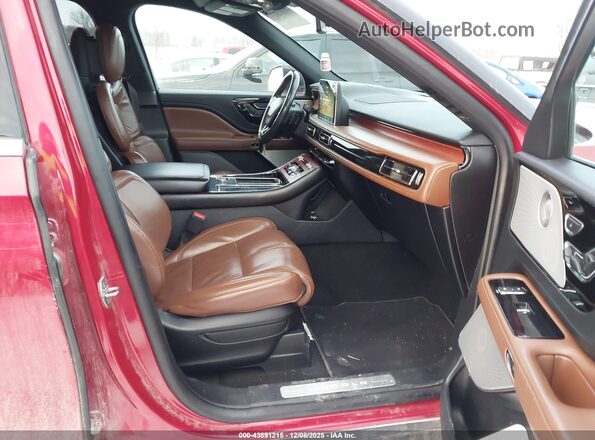 5LM5J7XC9MGL07717 2021 LINCOLN AVIATOR Red Vista interior delantera