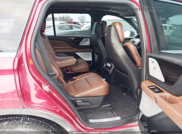 5LM5J7XC9MGL07717 2021 LINCOLN AVIATOR Red Vista de la etiqueta del VIN