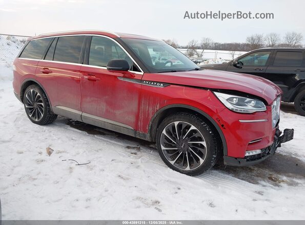 5LM5J7XC9MGL07717 2021 LINCOLN AVIATOR Red Delantero derecho