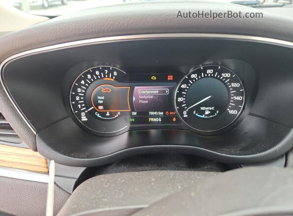 5LMCJ2C99GUJ21363 2016 LINCOLN MKC Белый Вид щитка приборов
