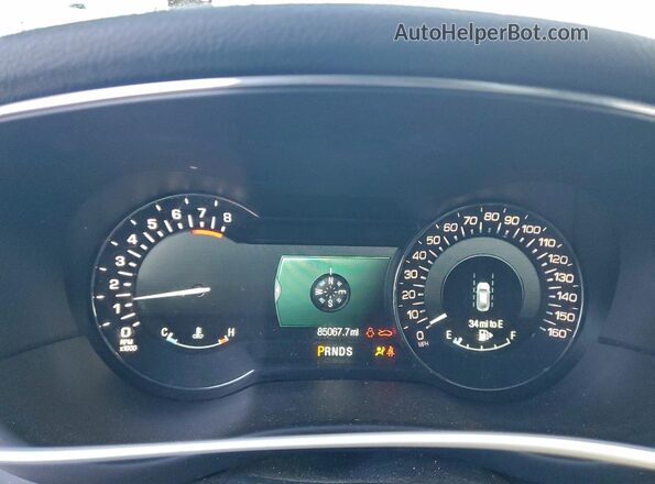 5LMCJ3D95GUJ00174 2016 LINCOLN MKC Серебряный Вид щитка приборов