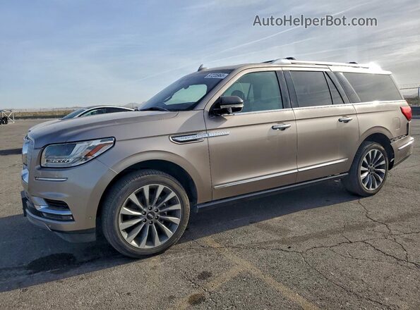 5LMJJ3HT6JEL08076 2018 LINCOLN NAVIGATOR Желто-коричневый Передняя левая четверть