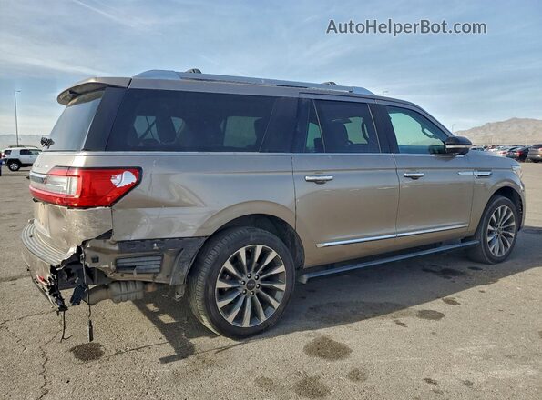 5LMJJ3HT6JEL08076 2018 LINCOLN NAVIGATOR Желто-коричневый Задняя правая четверть