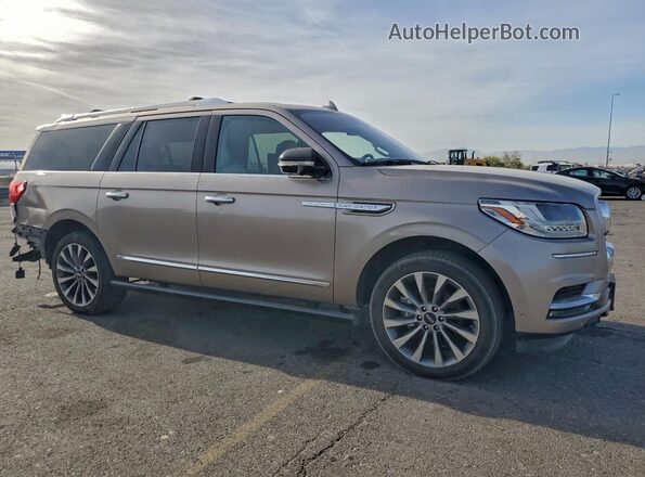 5LMJJ3HT6JEL08076 2018 LINCOLN NAVIGATOR Желто-коричневый Передняя правая четверть