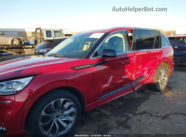 5LMYJ8XY9MNL00809 2021 LINCOLN AVIATOR Red Front view