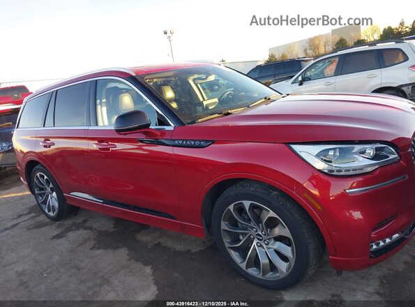 5LMYJ8XY9MNL00809 2021 LINCOLN AVIATOR Red Rear interior view