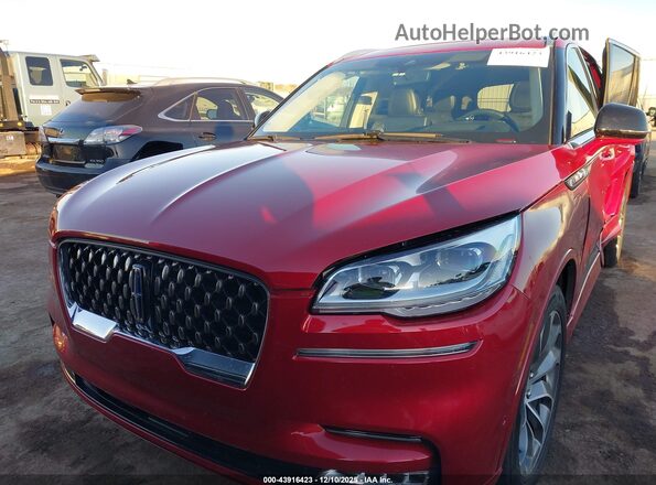 5LMYJ8XY9MNL00809 2021 LINCOLN AVIATOR Red Instrument cluster view