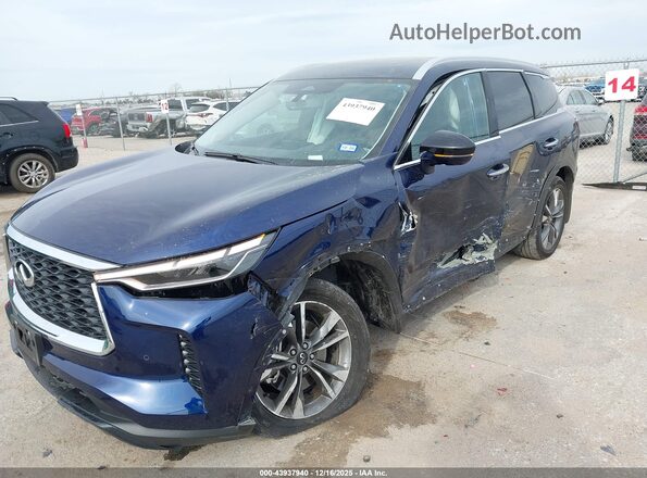 5N1AL1FSXSC342501 2025 INFINITI QX60 Синий Передняя левая четверть
