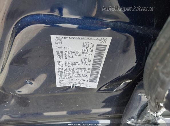 5N1AL1FSXSC342501 2025 INFINITI QX60 Синий Вид подкапотного пространства
