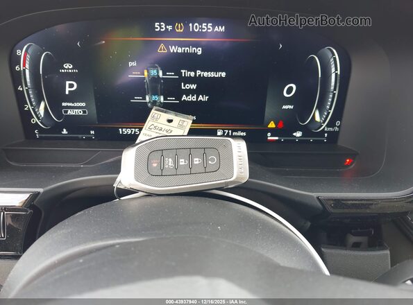 5N1AL1FSXSC342501 2025 INFINITI QX60 Синий Вид панели приборов