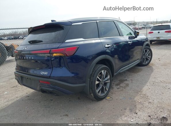 5N1AL1FSXSC342501 2025 INFINITI QX60 Синий Задняя правая четверть