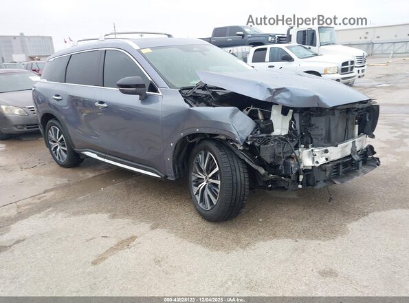 5N1DL1GS1RC337094 2024 INFINITI QX60 Синий Передняя правая четверть