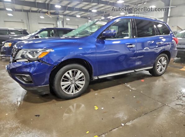 5N1DR2MNXJC622299 2018 NISSAN PATHFINDER Синий Передняя левая четверть