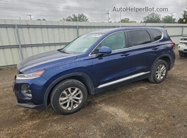 5NMS23AD2KH101565 2019 HYUNDAI SANTA Синий Передняя левая четверть