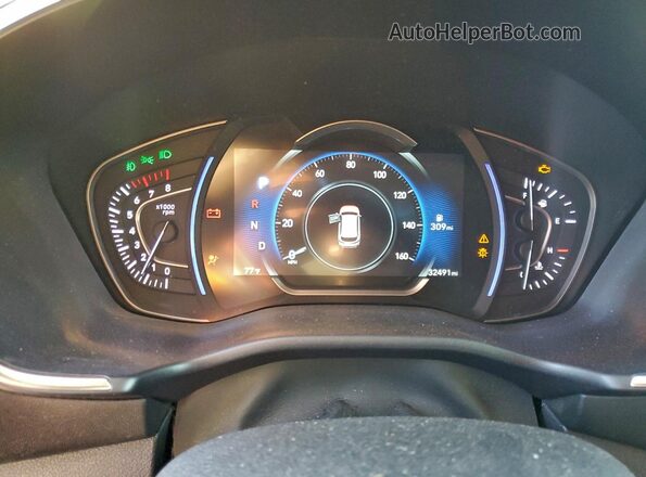 5NMS33AD7LH180648 2020 HYUNDAI SANTA Белый Вид щитка приборов