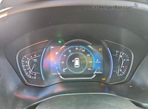 5NMS3CAD4LH185449 2020 HYUNDAI SANTA Серебряный Вид щитка приборов