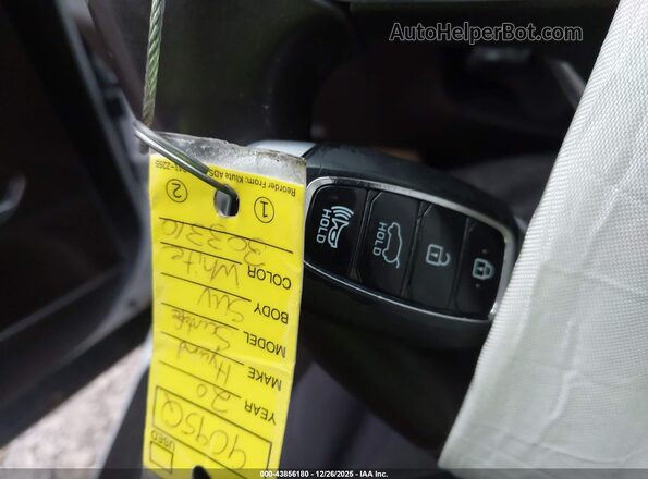 5NMS3CAD6LH303310 2020 HYUNDAI SANTA FE White Widok deski rozdzielczej