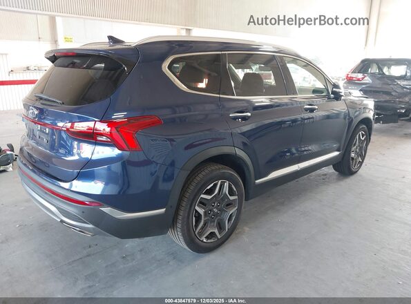 5NMS44AL6NH478332 2022 HYUNDAI SANTA FE Синий Задняя правая четверть