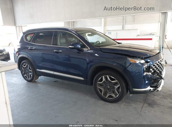 5NMS44AL6NH478332 2022 HYUNDAI SANTA FE Синий Вид задней части салона