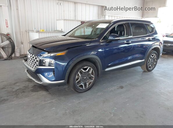 5NMS44AL6NH478332 2022 HYUNDAI SANTA FE Синий Передняя левая четверть