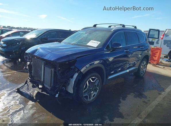 5NMS4DAL4MH369009 2021 HYUNDAI SANTA FE Blue წინა მარცხენა ხედი სამი მეოთხედიდან