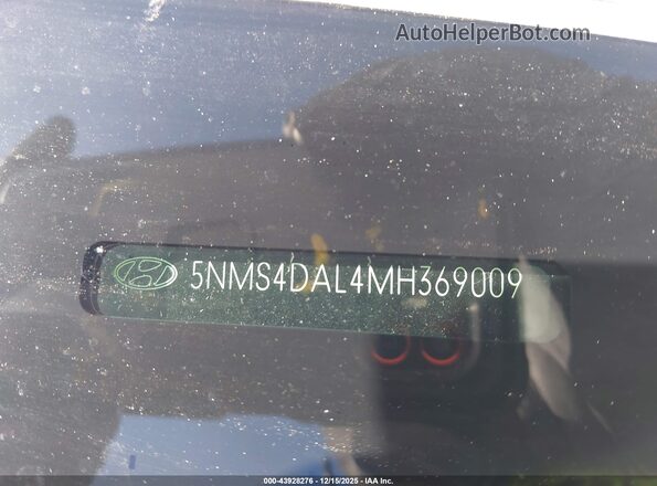 5NMS4DAL4MH369009 2021 HYUNDAI SANTA FE Blue ძრავის განყოფილების ხედი