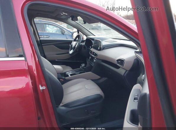 5NMS53AD5LH189083 2020 HYUNDAI SANTA FE Красный Вид салона спереди