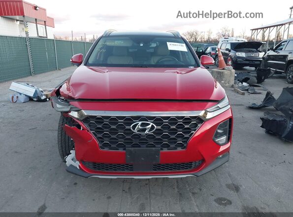 5NMS53AD5LH189083 2020 HYUNDAI SANTA FE Красный Вид щитка приборов