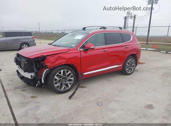 5NMS54AL5NH455153 2022 HYUNDAI SANTA FE CALLIGRAPHY Red Vista tres cuartos delantera izquierda