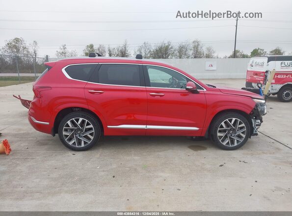 5NMS54AL5NH455153 2022 HYUNDAI SANTA FE CALLIGRAPHY Red Vista interior de 360 grados