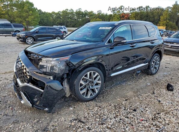 5NMS54AL9NH384670 2022 HYUNDAI SANTA FE CALLIGRAPHY Black წინა მარცხენა ხედი სამი მეოთხედიდან