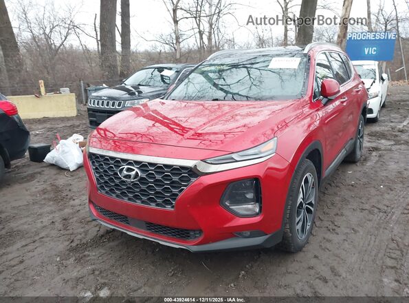 5NMS5CAA2LH290068 2020 HYUNDAI SANTA FE Красный Передняя левая четверть