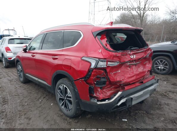 5NMS5CAA2LH290068 2020 HYUNDAI SANTA FE Красный Задняя левая четверть