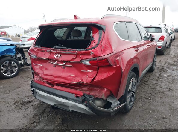 5NMS5CAA2LH290068 2020 HYUNDAI SANTA FE Красный Задняя правая четверть