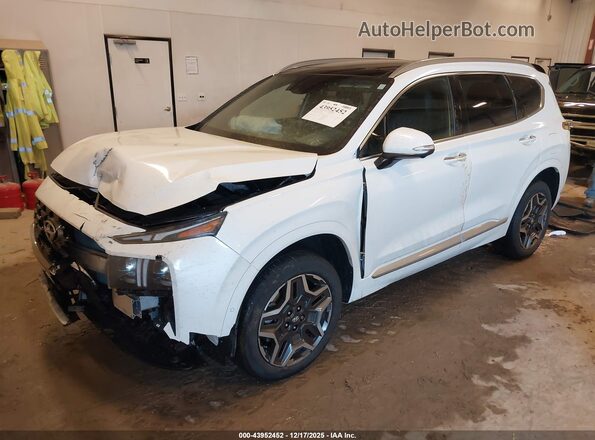 5NMS5DAL0MH321777 2021 HYUNDAI SANTA FE CALLIGRAPHY White Vista tres cuartos delantera izquierda