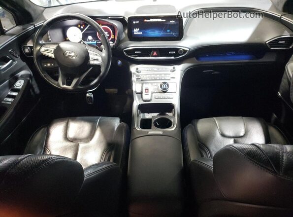 5NMS5DAL1MH350057 2021 HYUNDAI SANTA FE CALLIGRAPHY Blue Widok deski rozdzielczej