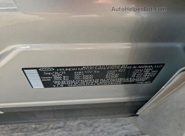 5NMS5DAL1PH628203 2023 HYUNDAI SANTA FE CALLIGRAPHY Silver Вид підкапотного простору