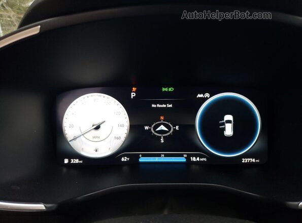 5NMS5DAL9PH604070 2023 HYUNDAI SANTA FE CALLIGRAPHY Silver Вид щитка приладів