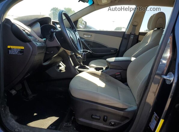 5NMZUDLB7HH035307 2017 HYUNDAI SANTA Синий Вид салона спереди
