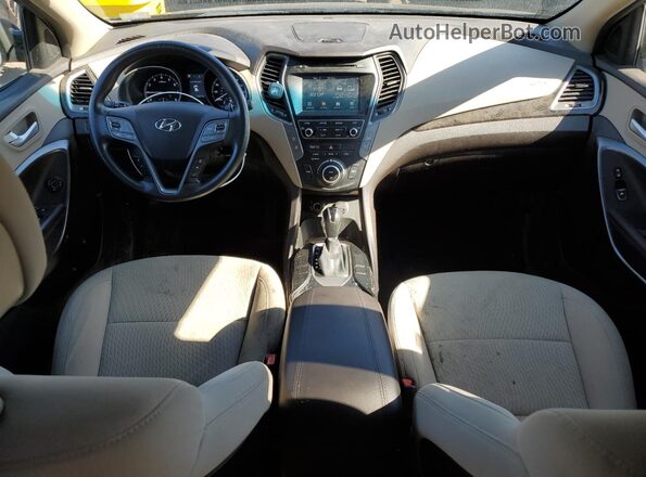 5NMZUDLB7HH035307 2017 HYUNDAI SANTA Синий Вид панели приборов