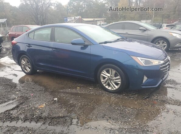 5NPD84LF4KH404877 2019 HYUNDAI ELANTRA Blue Delantero derecho