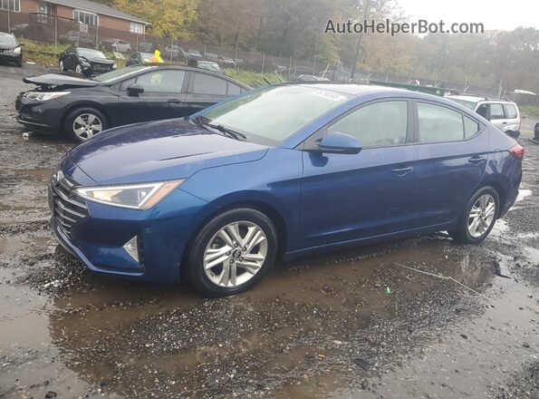 5NPD84LF4KH404877 2019 HYUNDAI ELANTRA Blue Vista tres cuartos delantera izquierda