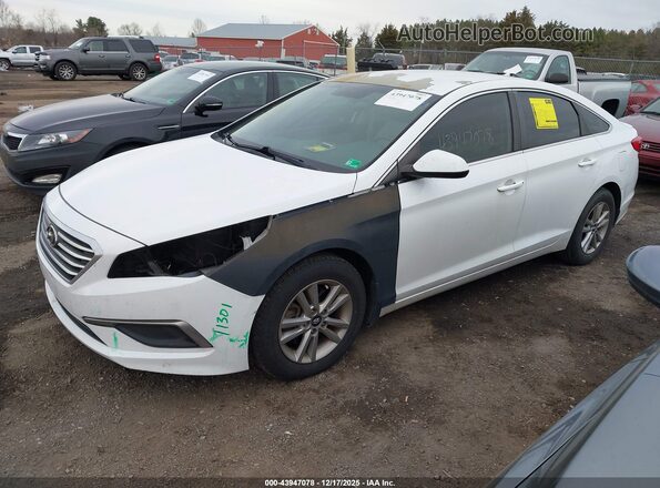 5NPE24AF2GH329189 2016 HYUNDAI SONATA Белый Передняя левая четверть