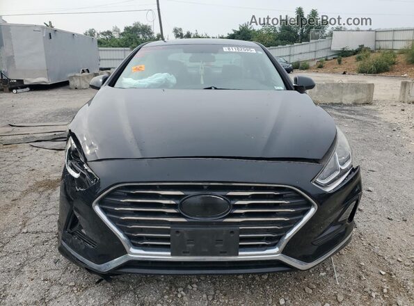 5NPE24AF8JH710293 2018 HYUNDAI SONATA Черный Вид спереди