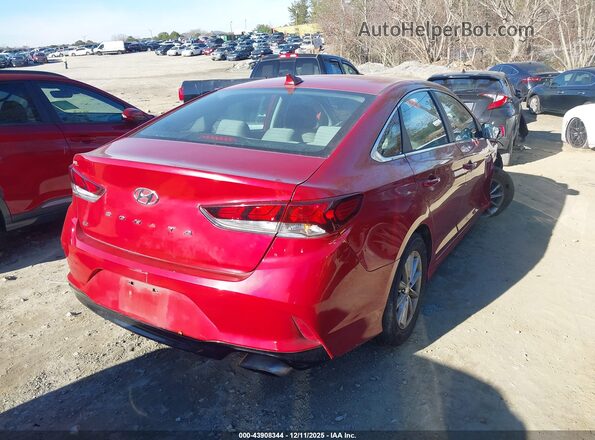 5NPE24AFXJH640196 2018 HYUNDAI SONATA Red Trasero derecho