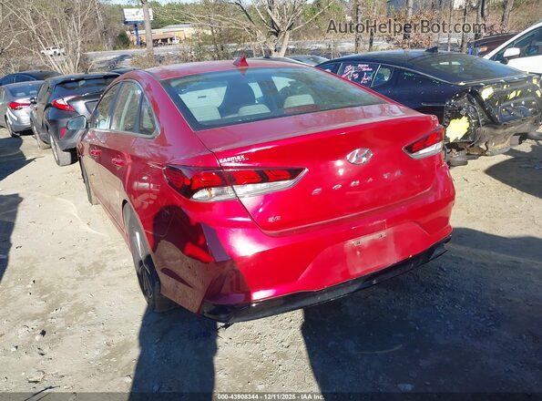 5NPE24AFXJH640196 2018 HYUNDAI SONATA Red Trasero izquierdo