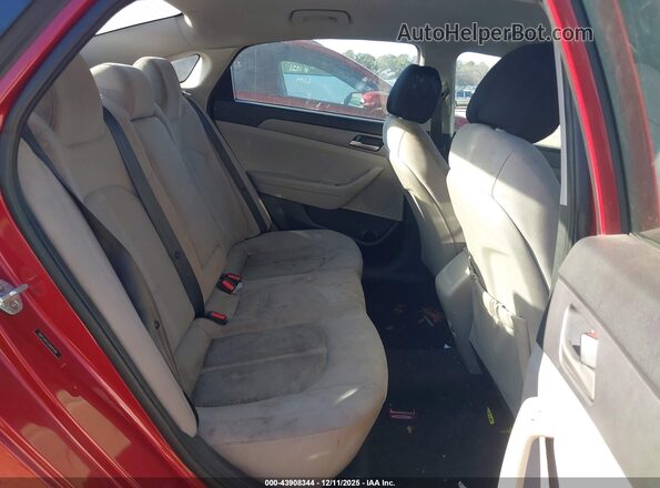 5NPE24AFXJH640196 2018 HYUNDAI SONATA Red Vista de la etiqueta del VIN