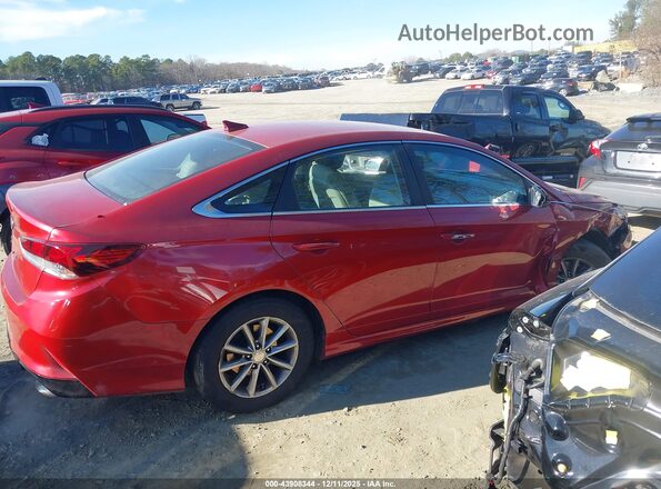 5NPE24AFXJH640196 2018 HYUNDAI SONATA Red Vista interior trasera