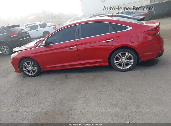 5NPE34AF1JH689705 2018 HYUNDAI SONATA Red Widok wnętrza 360 stopni