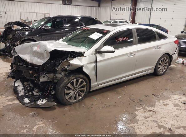 5NPE34AF4HH525665 2017 HYUNDAI SONATA Серебряный Передняя левая четверть